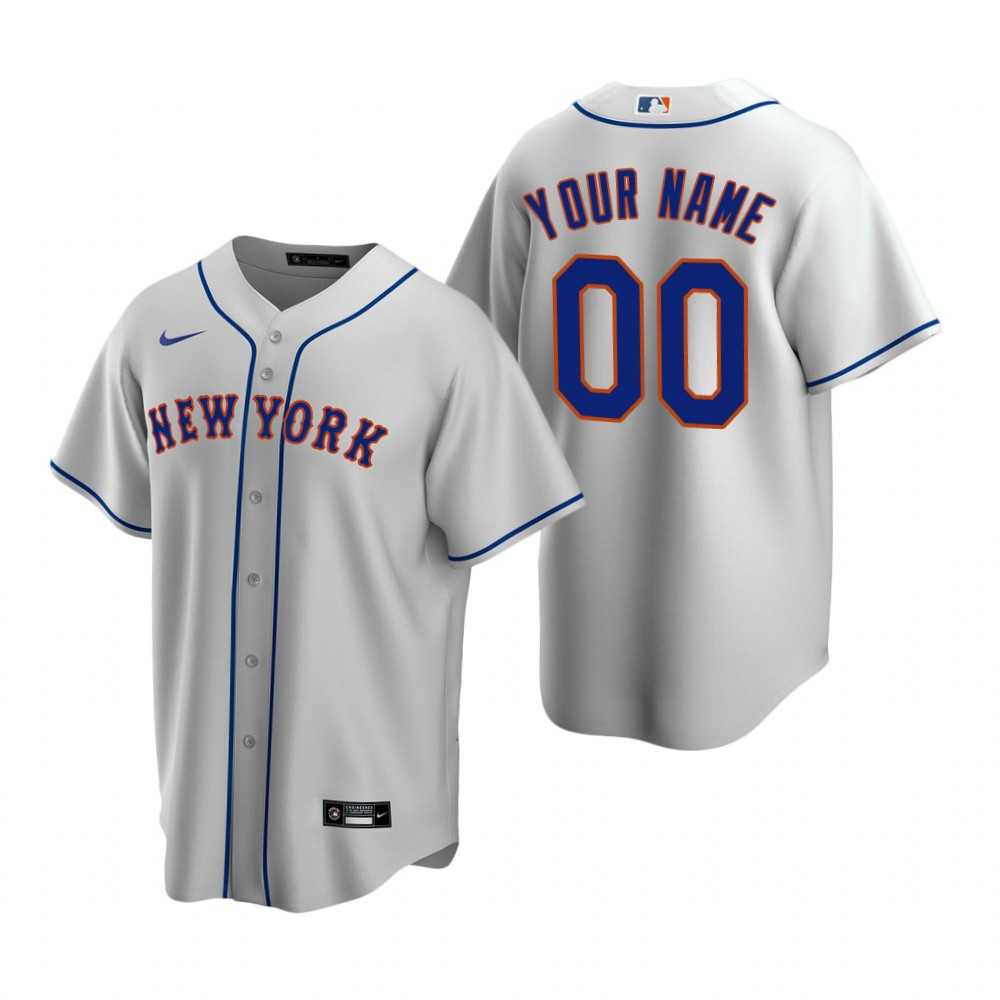 New York Mets Customized Nike Gray Stitched MLB Cool Base Road Jersey,We sell and wholesale New York Mets Customized Nike Gray Stitched MLB Cool Base Road Jersey on line form chian!